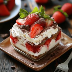 Leckeres Erdbeertiramisu