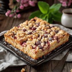 Einfacher Mohnkuchen mit Streuseln