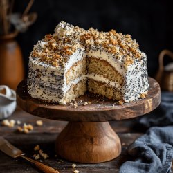 Einfacher Mohnkuchen mit Streuseln