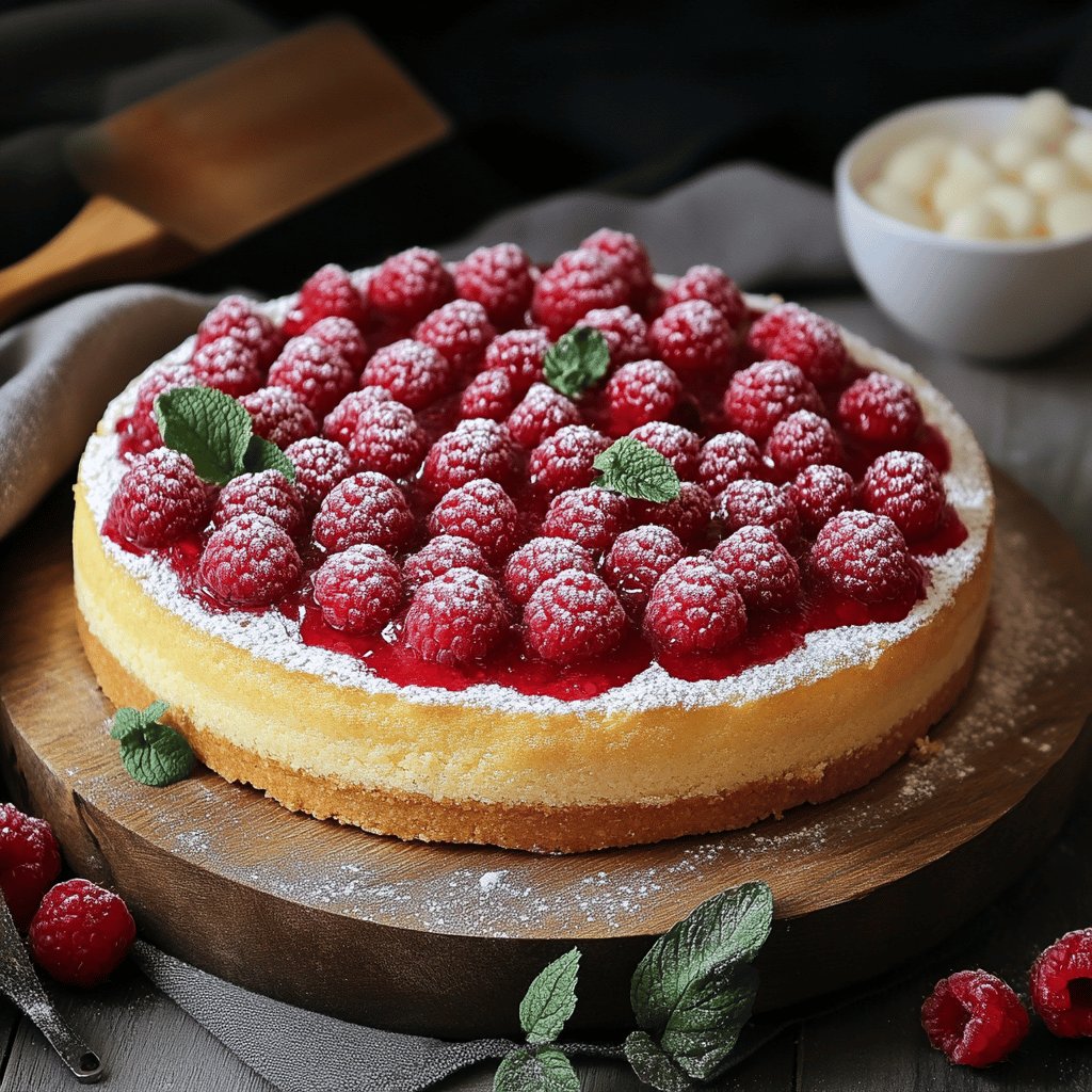 Einfacher Himbeerkuchen