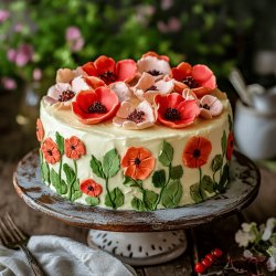 Köstlicher Mohn-Schmand Kuchen