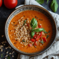 Einfache Tomatensuppe mit Reis