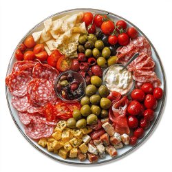 Vielfältige Antipasti-Platte