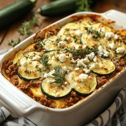 Zucchini-Hackfleisch-Auflauf mit Feta