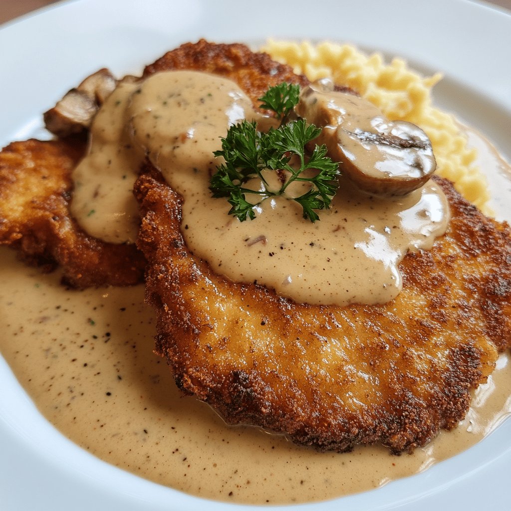 Putenschnitzel mit würziger Sauce