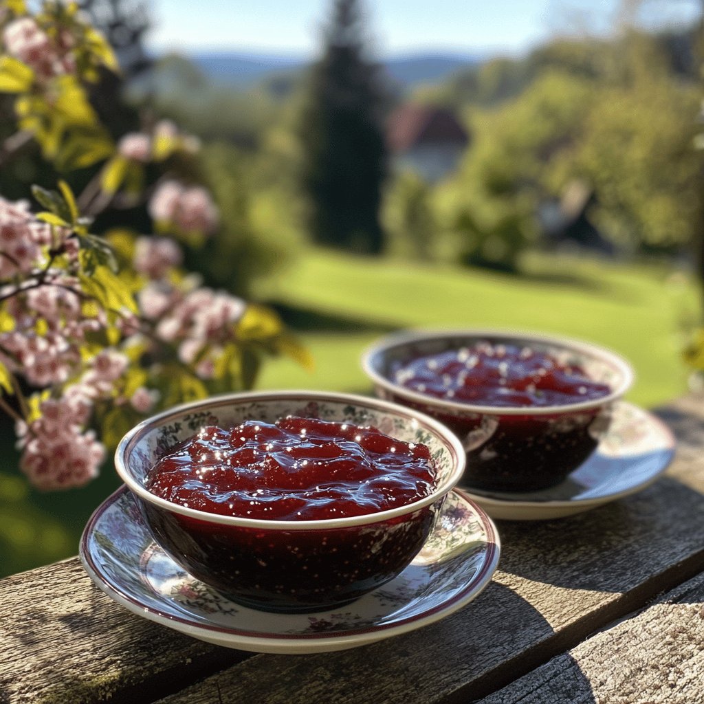 Hausgemachte Kirschmarmelade