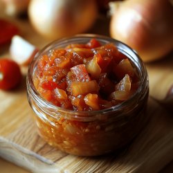 Hausgemachtes Tomaten-Zwiebel-Chutney