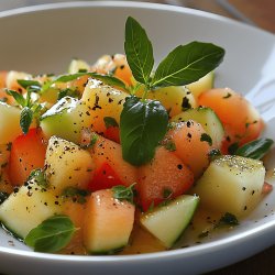 Erfrischender Melonensalat