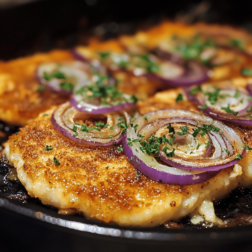 Ofen-Zwiebelschnitzel