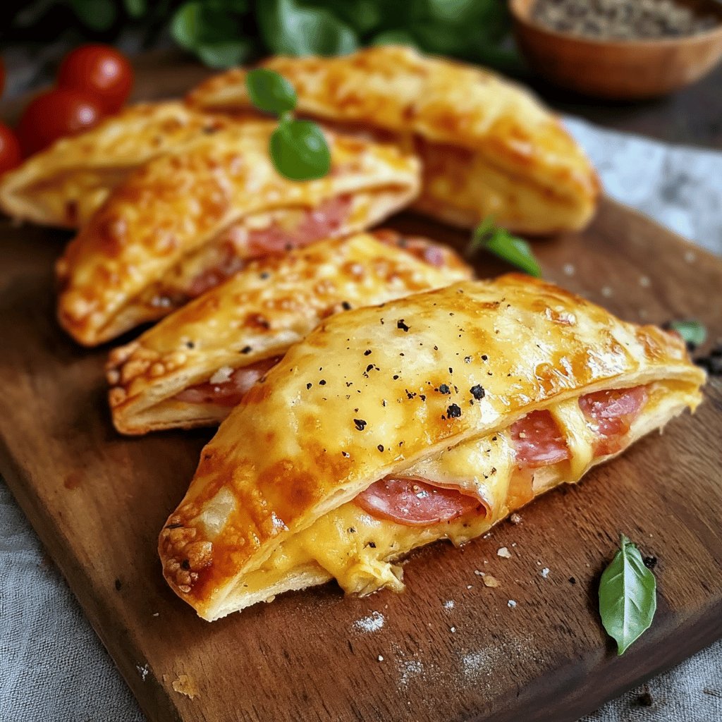 Gefüllte Pizzataschen