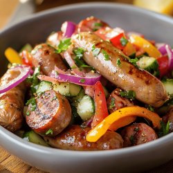 Traditioneller Bayerischer Wurstsalat