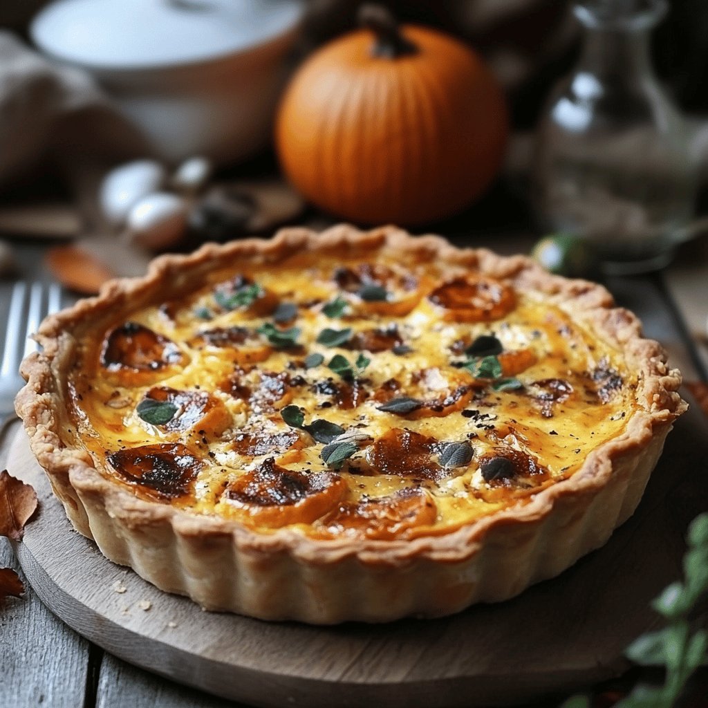 Herzhafte Kürbis-Quiche