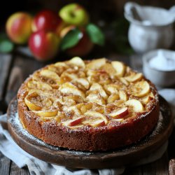 Apfel-Quark-Kuchen mit Zimt