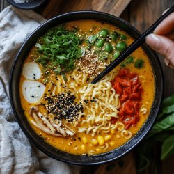 Herzhafte Miso-Ramen-Suppe