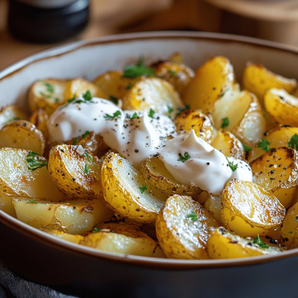 Ofenkartoffeln mit leichter Sour Cream