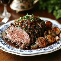 Klassischer Rinderbraten in Rotwein