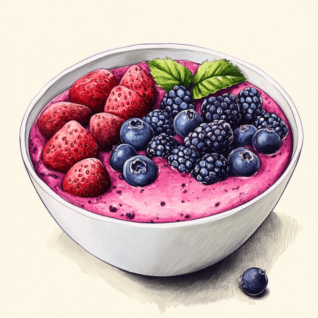 Fruchtige Beeren-Smoothie-Bowl