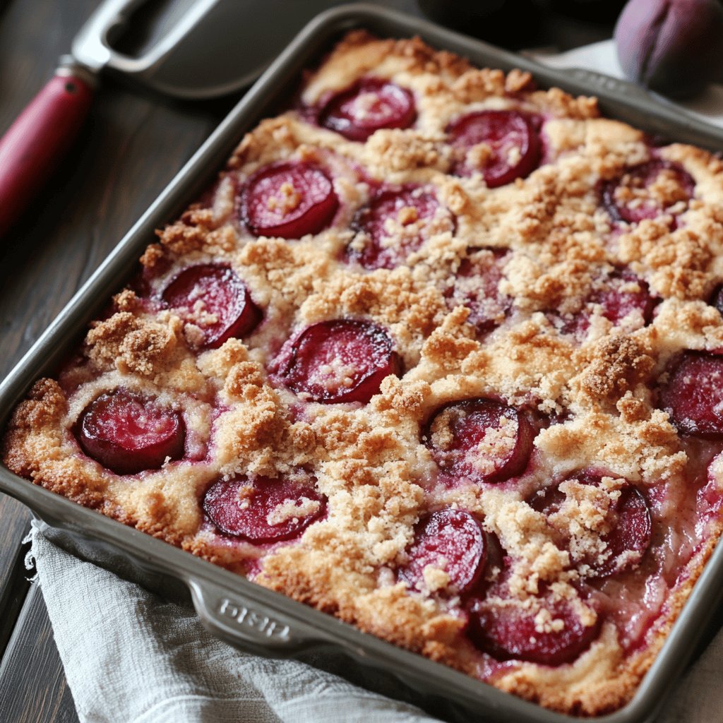 Einfacher Zwetschgenkuchen vom Blech