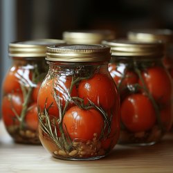 Eingelegte Tomaten im Glas