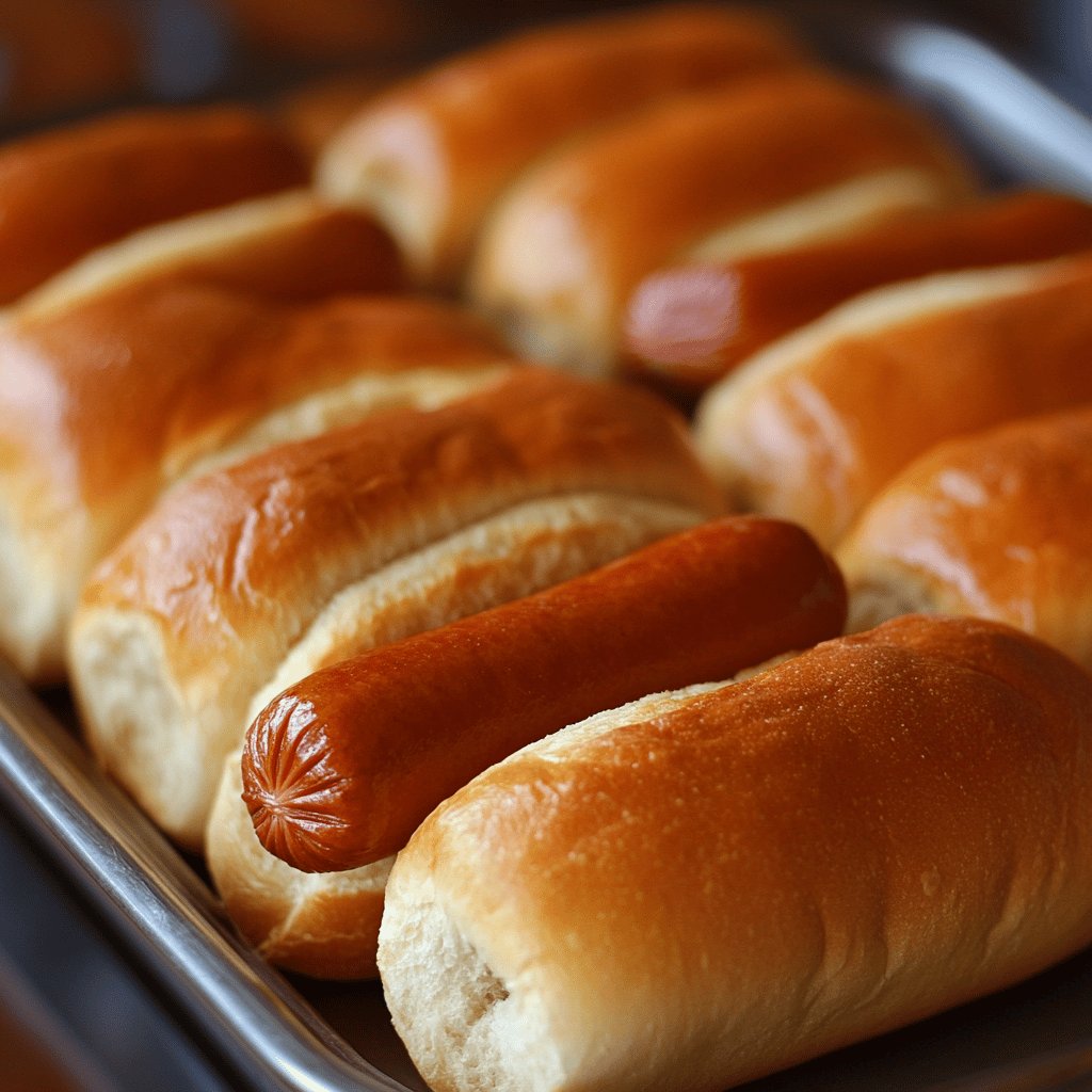 Selbstgemachte Hot Dog Brötchen