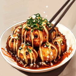 Köstliche Takoyaki-Bällchen