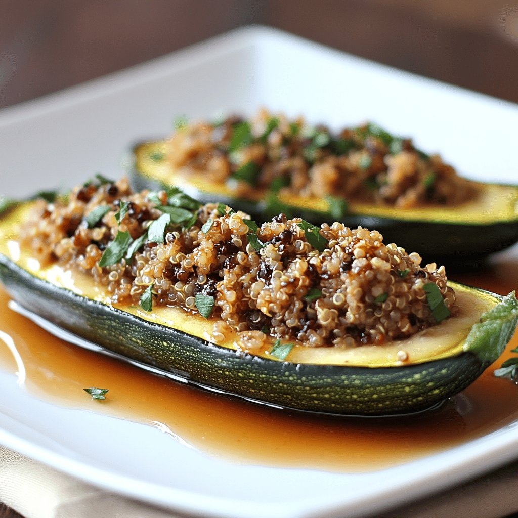 Gefüllte Zucchini mit Quinoa