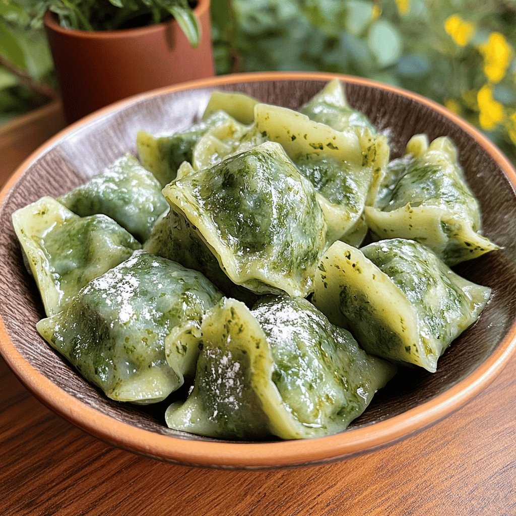 Traditionelle Spinatknödel