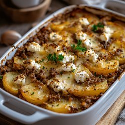 Hackfleisch-Kartoffel-Feta-Auflauf