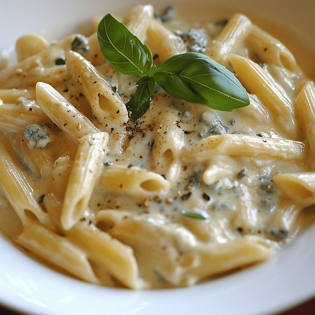 Penne in cremiger Gorgonzolasauce