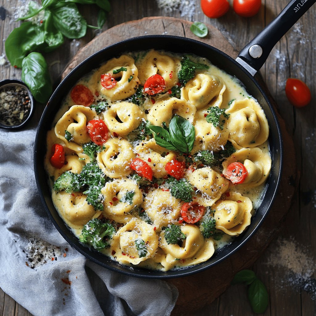 Köstliche Tortellini-Gemüse-Pfanne