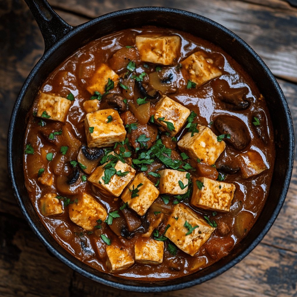 Tofu-Pilz-Gulasch