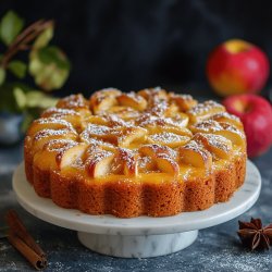 Apfelmus-Vanillepudding-Kuchen