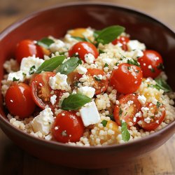 Frischer Couscous-Tomaten-Feta-Salat