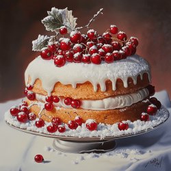 Ribiselkuchen mit Baiserhaube