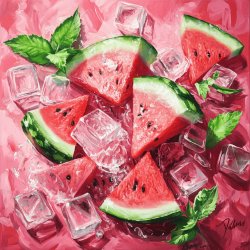 Erfrischendes Wassermelonen-Eis