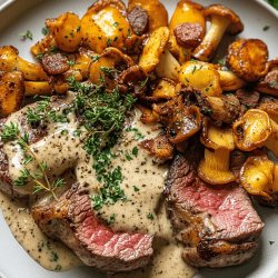 Steaks mit Pfifferlingsoße