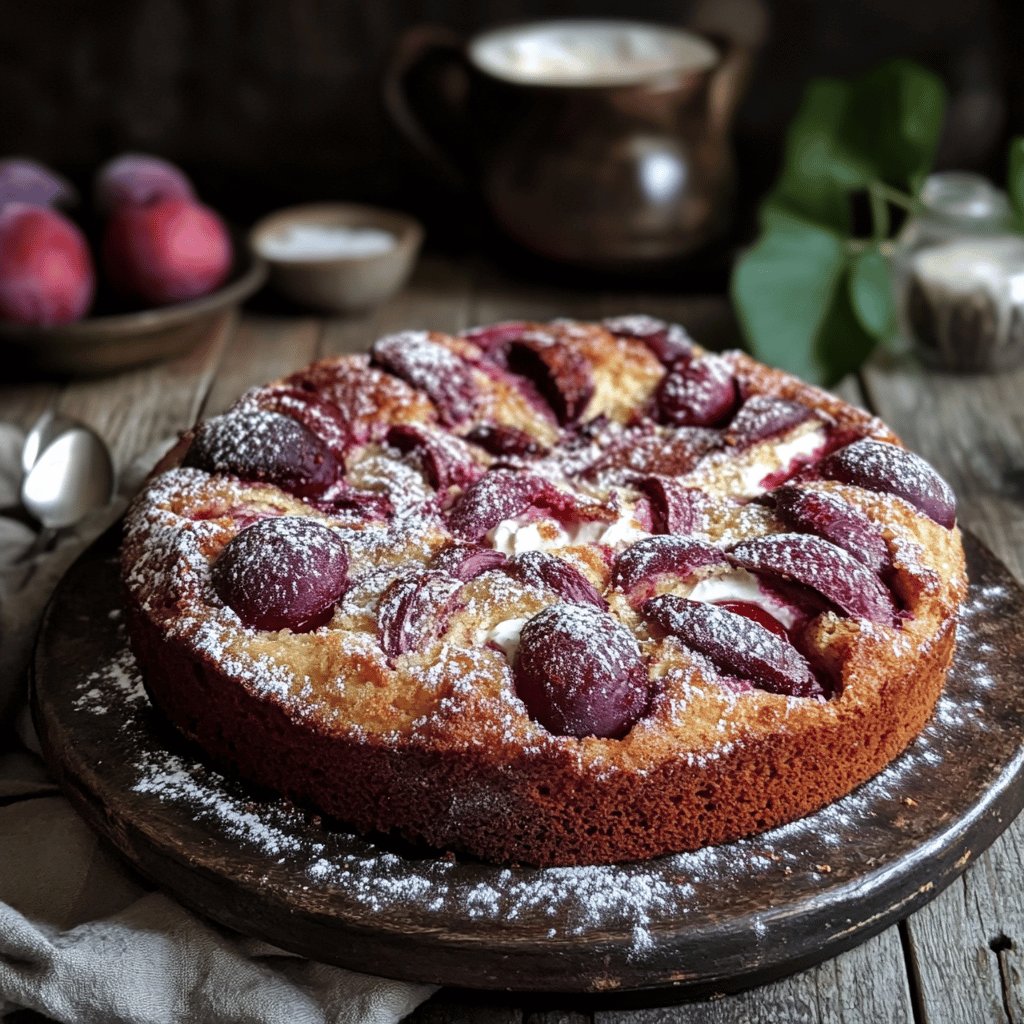 Pflaumenkuchen mit Quarkguss