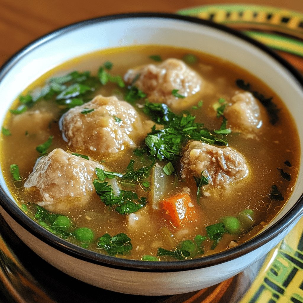 Traditionelle Leberknödelsuppe