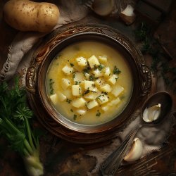 Klassische Kartoffel-Lauch-Suppe