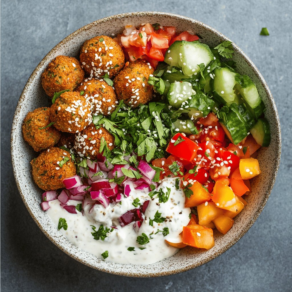 Orientalische Falafel-Bowl