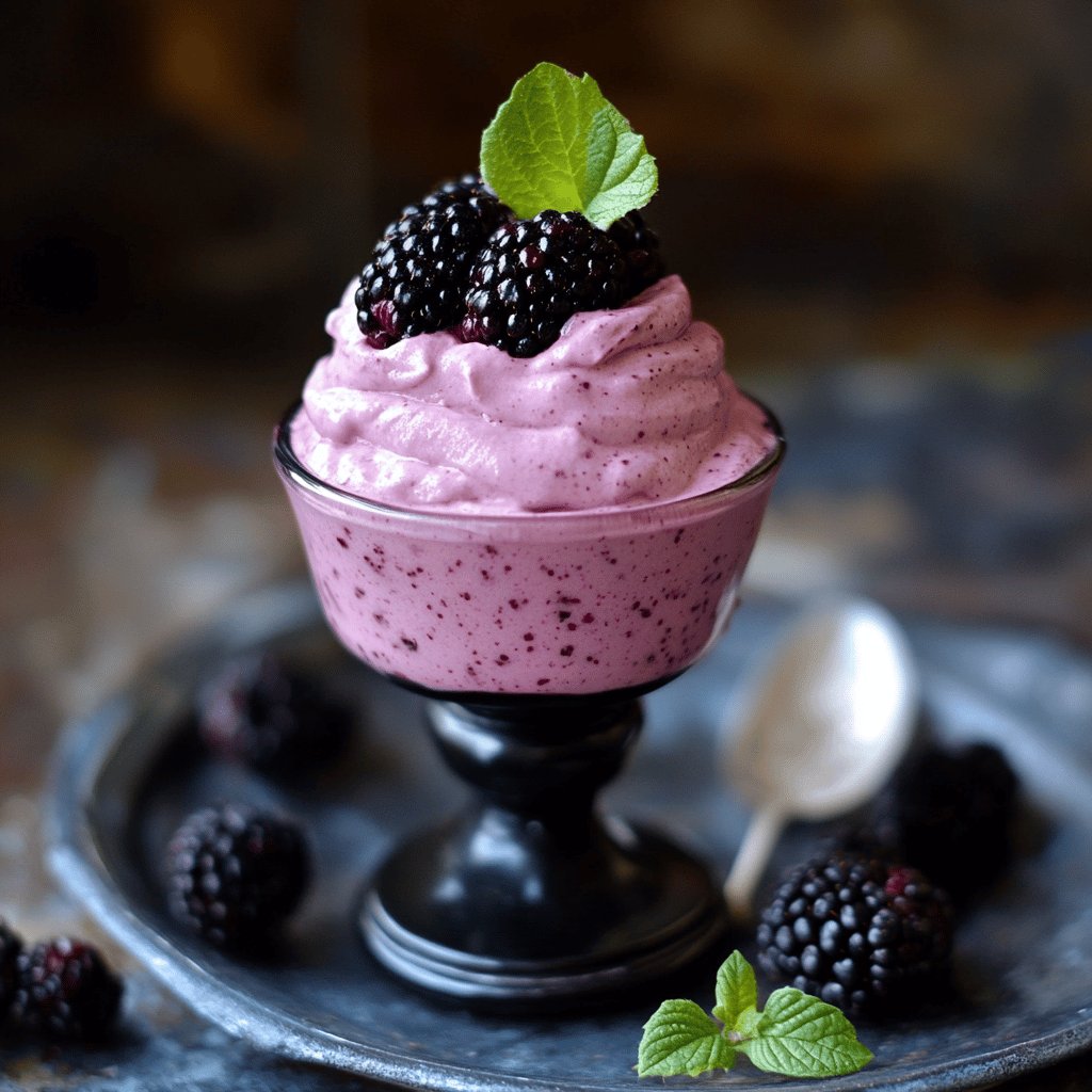 Brombeer-Joghurt-Mousse