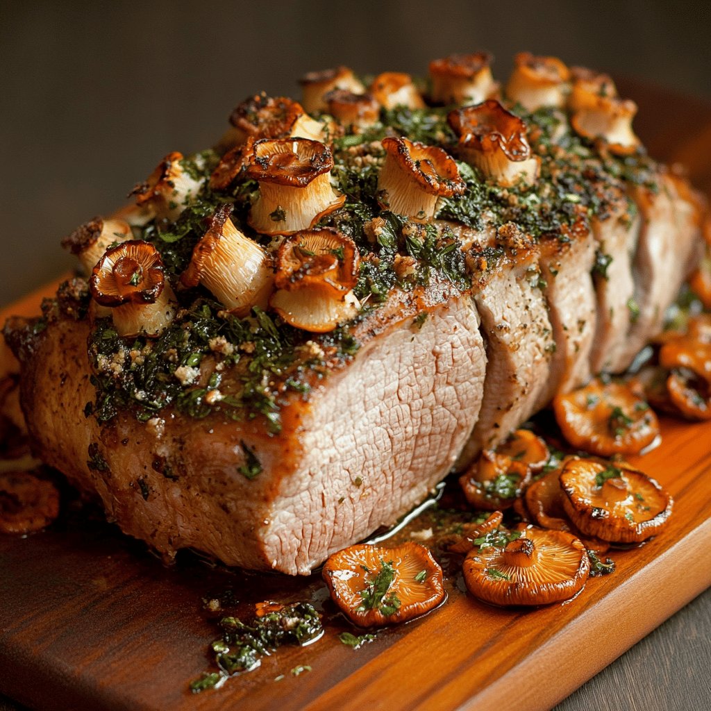 Schweinebraten mit Kräuterkruste