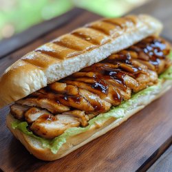 Leckeres Teriyaki-Hähnchensandwich