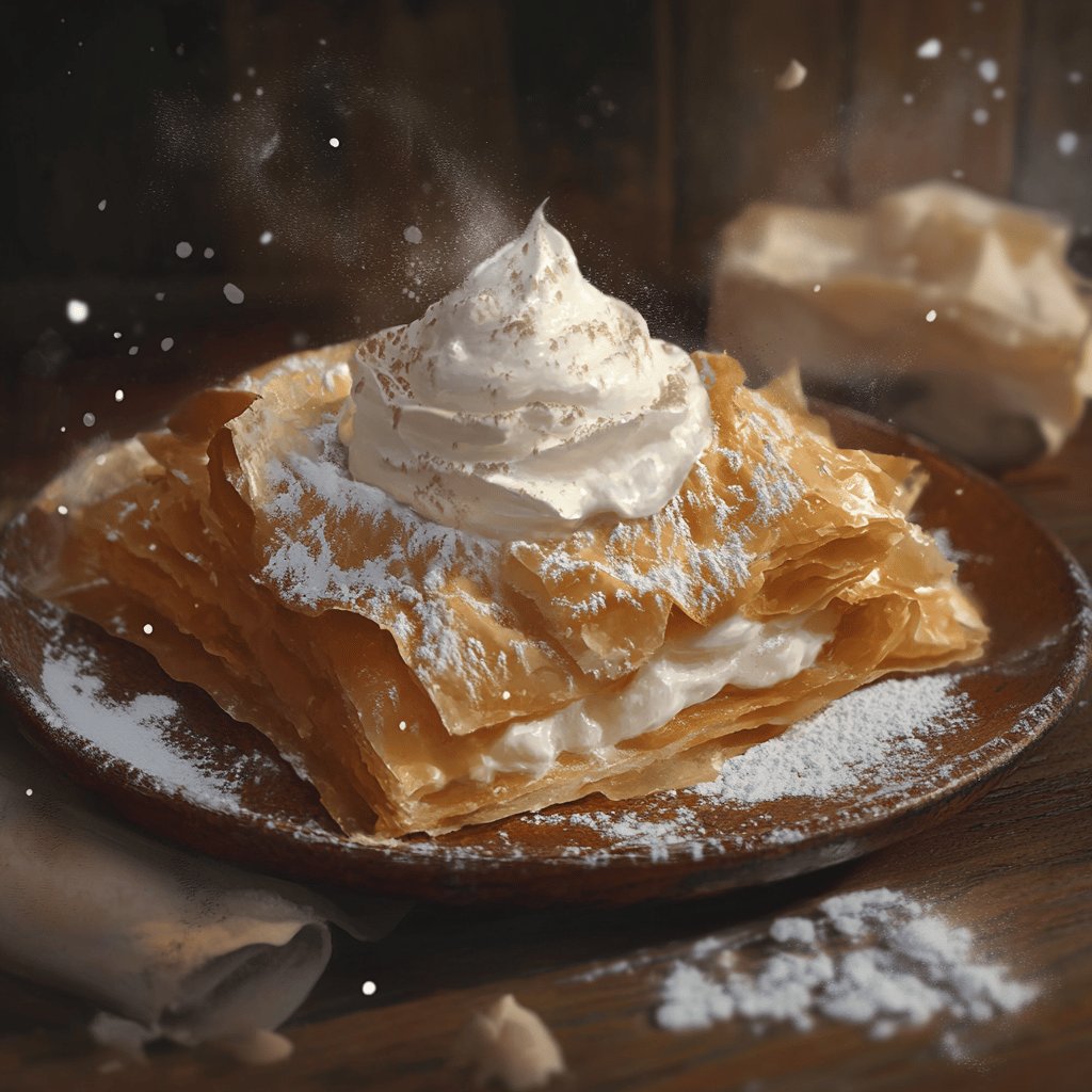 Griechische Bougatsa mit Vanillecreme