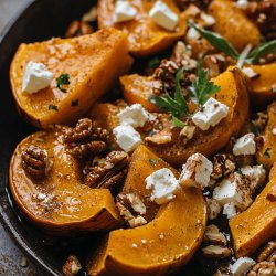 Herbstlicher Kürbis aus dem Ofen