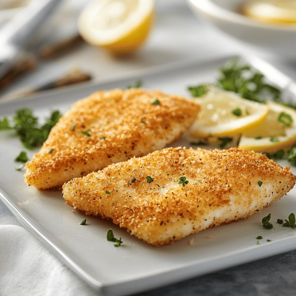 Knusprig paniertes Tilapia-Filet