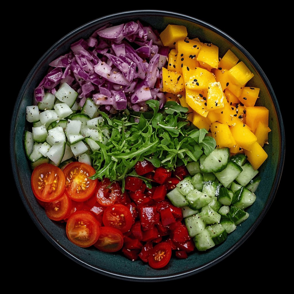 Frische Salat-Bowl mit Gemüse