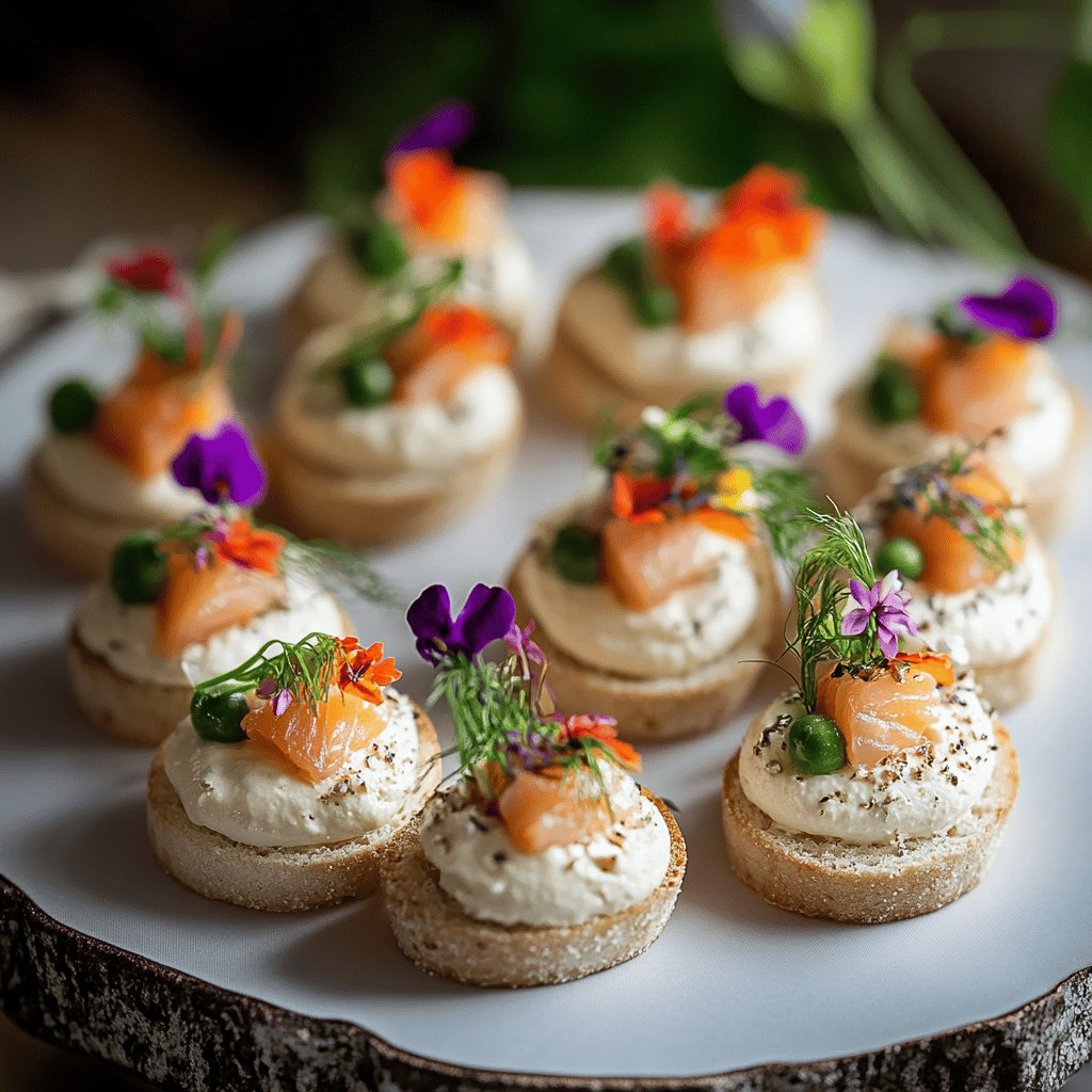 Lachsmousse Canapés