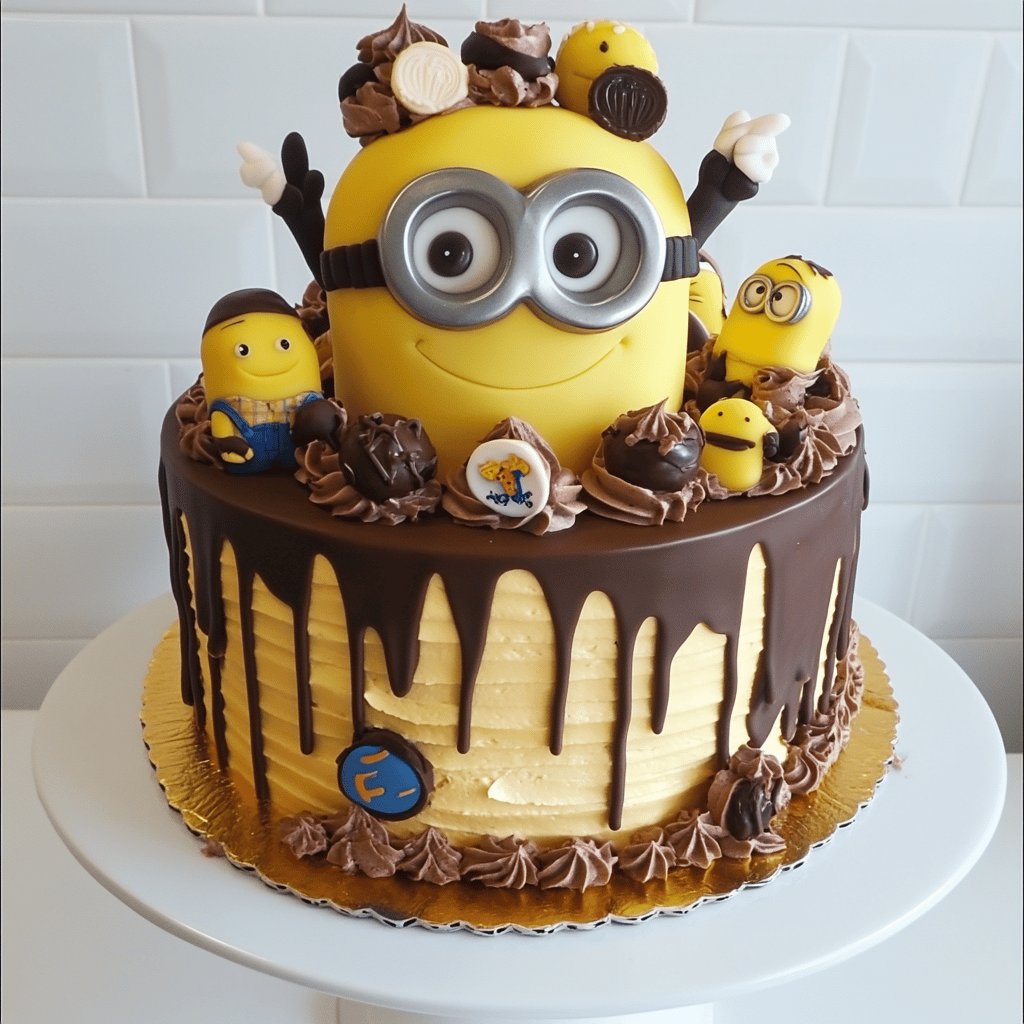 Minion-Kuchen mit Schokoladencreme