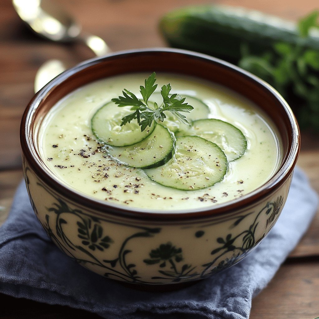 Traditionelle Polnische Gurkensuppe